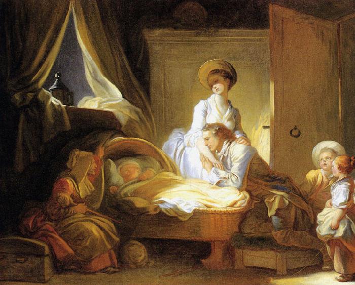 Jean-Honore Fragonard La visite a la nourrice Spain oil painting art
